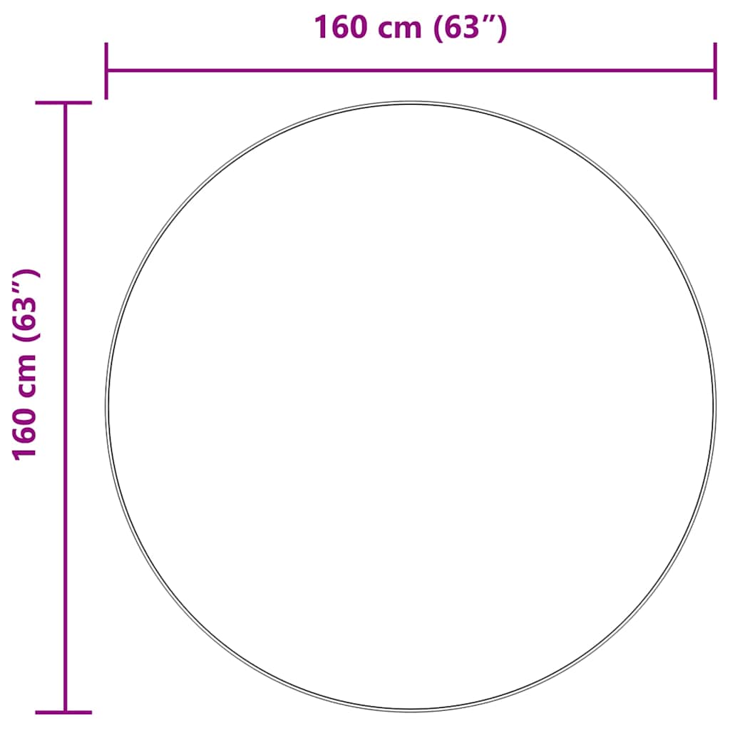 Teppich Shaggy Hochflor NAVARRA Silbergrau 160x160 cm Polyester