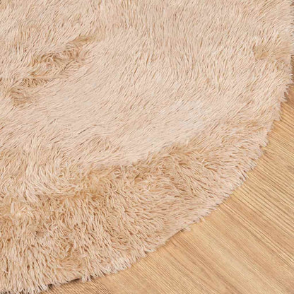 Teppich Shaggy Hochflor NAVARRA Beige 240x240 cm Polyester