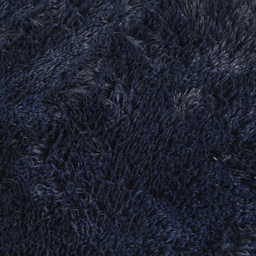Teppich Shaggy Hochflor NAVARRA Marineblau 240x240 cm Polyester