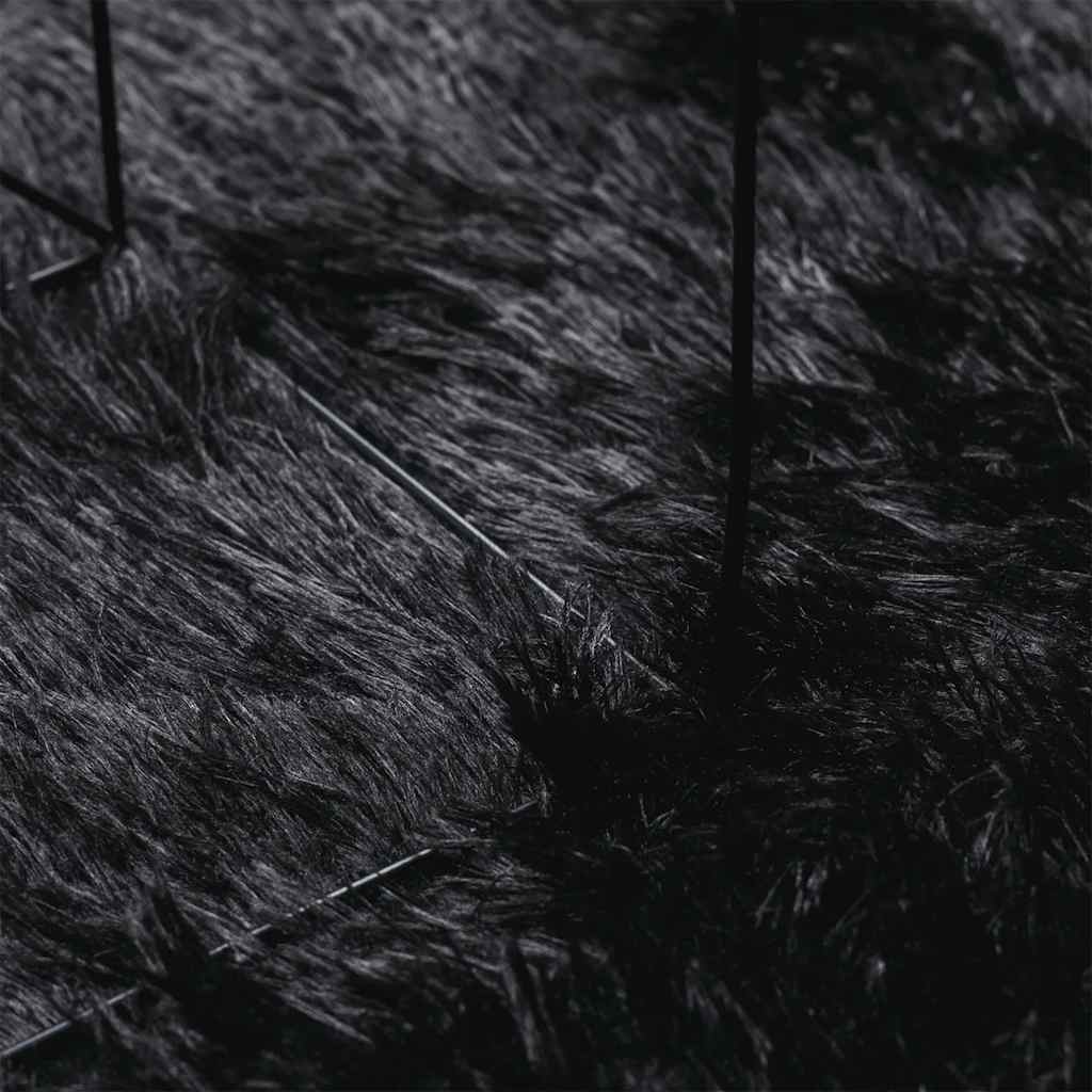 Teppich Shaggy Hochflor NAVARRA Schwarz 300x200 cm Polyester