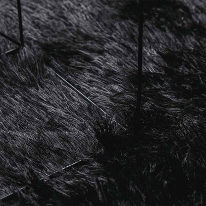 Teppich Shaggy Hochflor NAVARRA Schwarz 300x200 cm Polyester