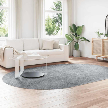 Teppich Shaggy Hochflor NAVARRA Hellgrau 300x200 cm Polyester