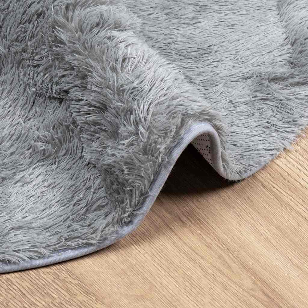 Teppich Shaggy Hochflor NAVARRA Hellgrau 300x200 cm Polyester
