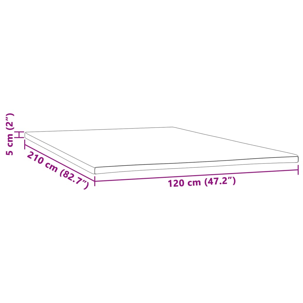 Matratzenauflage 120x210x5 cm