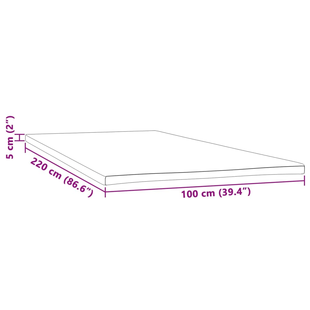 Matratzenauflage 100x220x5 cm