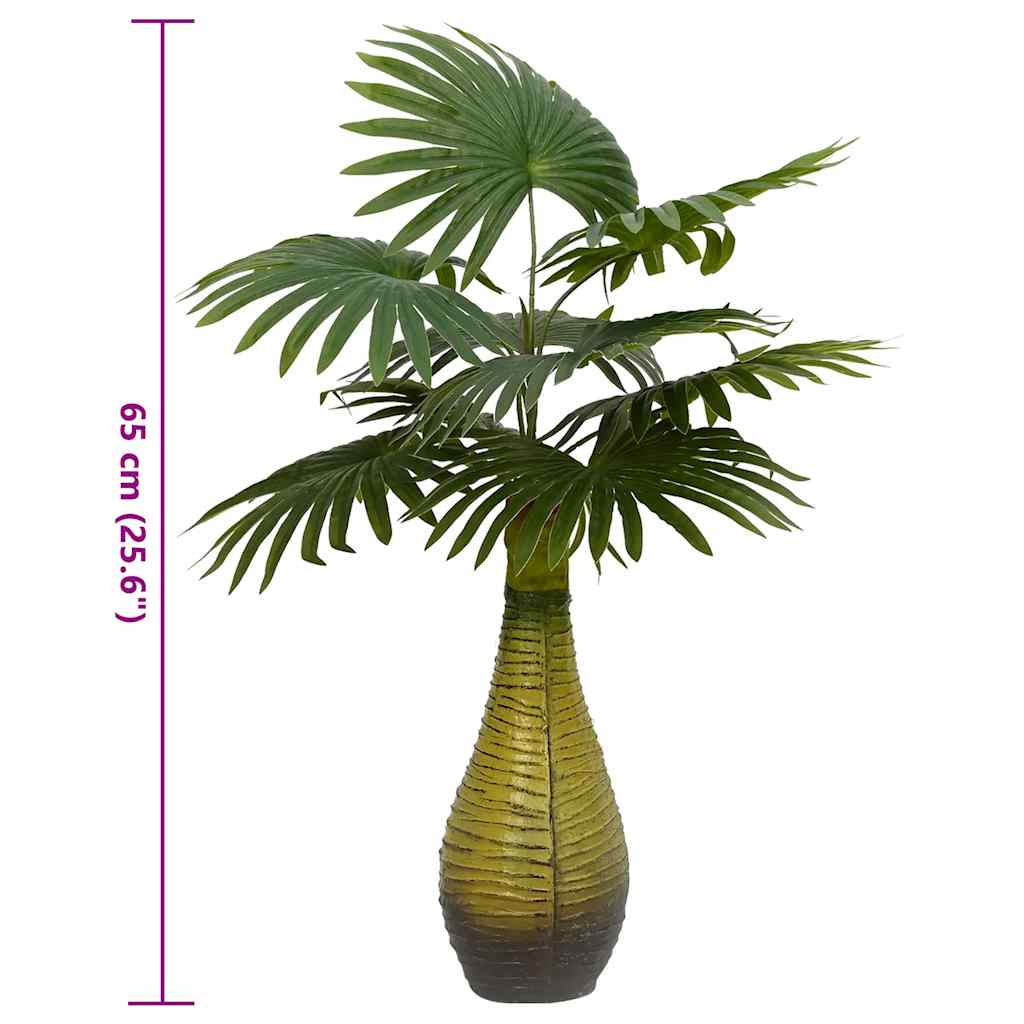 Palme Künstlich 9 Blätter 65 cm Grün