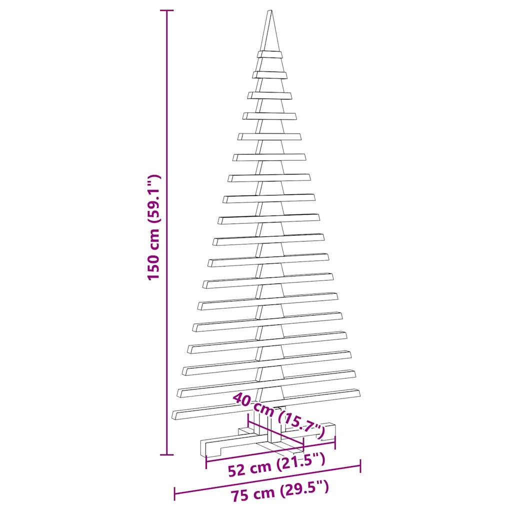 Weihnachtsbaum Holz zum Schmücken 150 cm Massivholz Kiefer