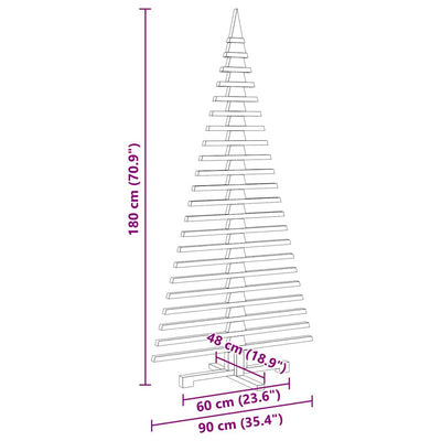 Weihnachtsbaum Holz zum Schmücken 180 cm Massivholz Kiefer