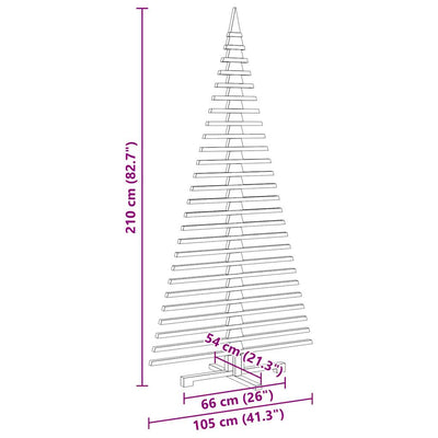 Weihnachtsbaum Holz zum Schmücken 210 cm Massivholz Kiefer