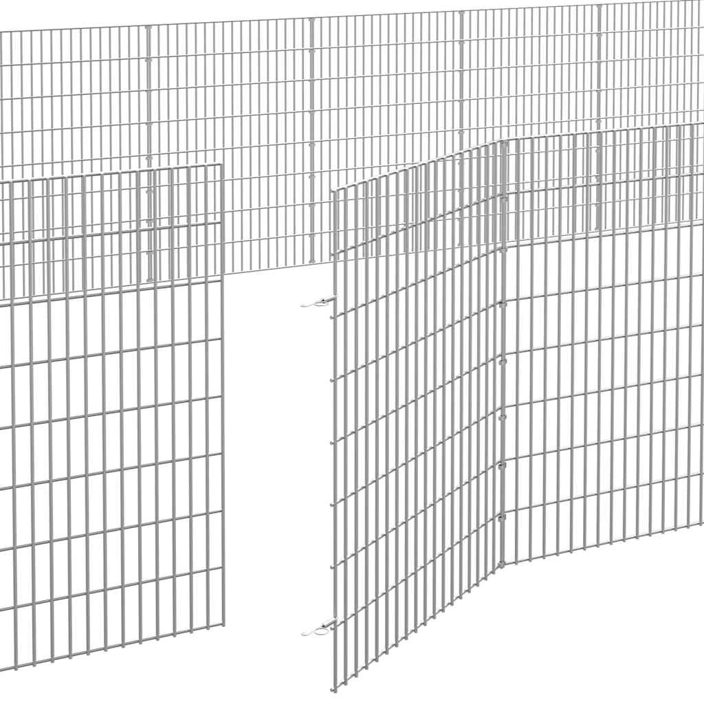 Freilaufgehege 24-teilig 54x80 cm Verzinktes Eisen