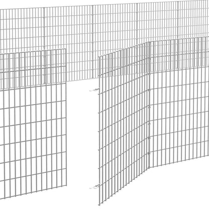 Freilaufgehege 24-teilig 54x80 cm Verzinktes Eisen