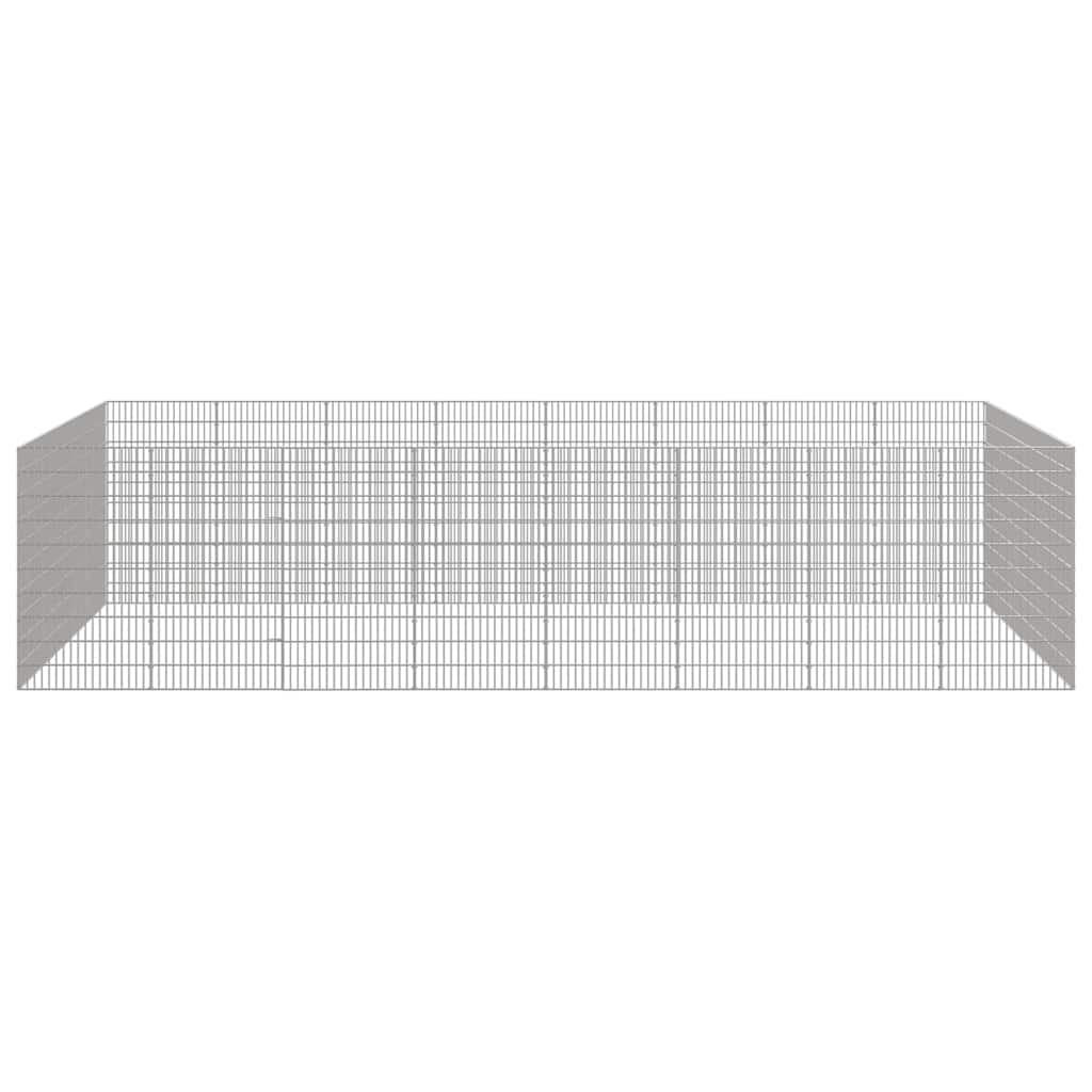 Freilaufgehege 24-teilig 54x100 cm Verzinktes Eisen