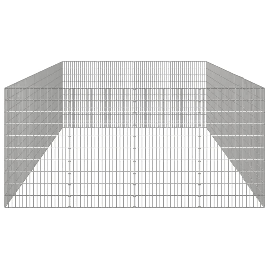 Freilaufgehege 24-teilig 54x100 cm Verzinktes Eisen