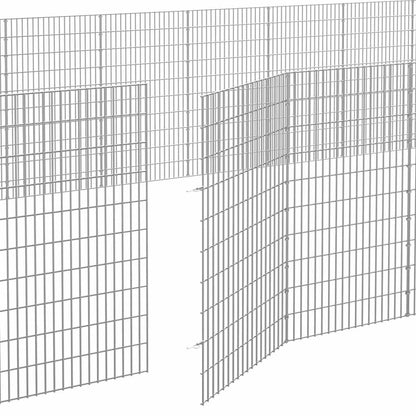 Freilaufgehege 24-teilig 54x100 cm Verzinktes Eisen