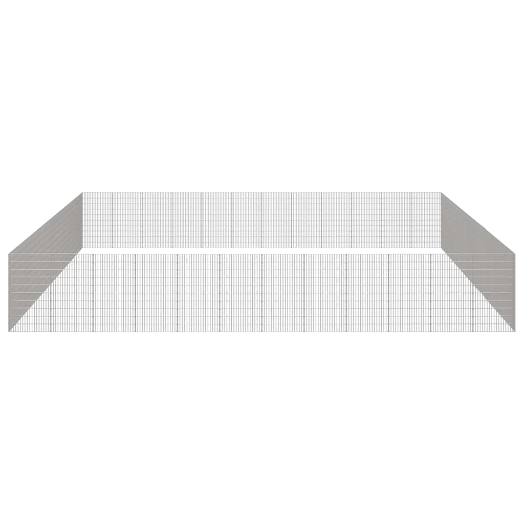 Freilaufgehege 48-teilig 54x100 cm Verzinktes Eisen