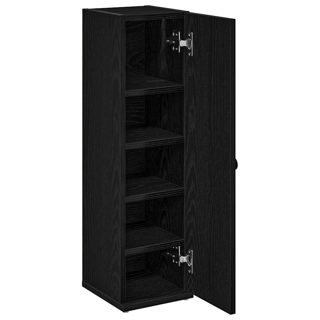 Badezimmerschrank mit Rollenhalter Schwarz 20,5x22x72 cm