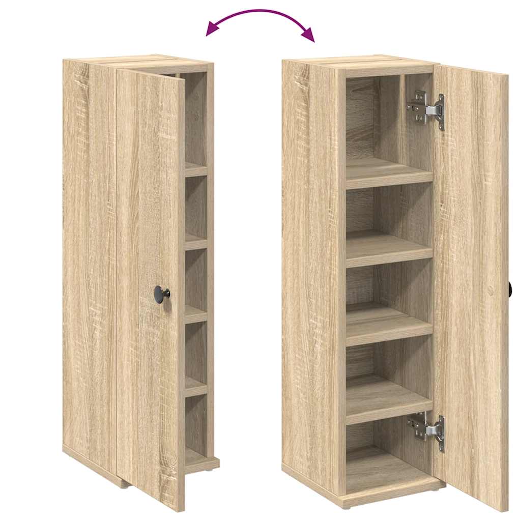 Badezimmerschrank mit Rollenhalter Sonoma-Eiche 20,5x22x72 cm