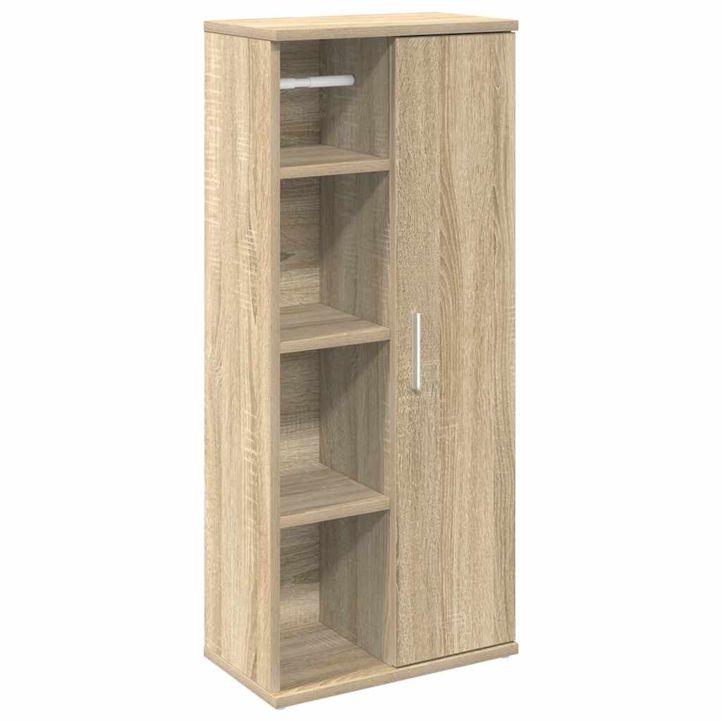 Badezimmerschrank mit Rollenhalter Sonoma-Eiche 39x22x90 cm