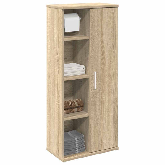 Badezimmerschrank mit Rollenhalter Sonoma-Eiche 39x22x90 cm