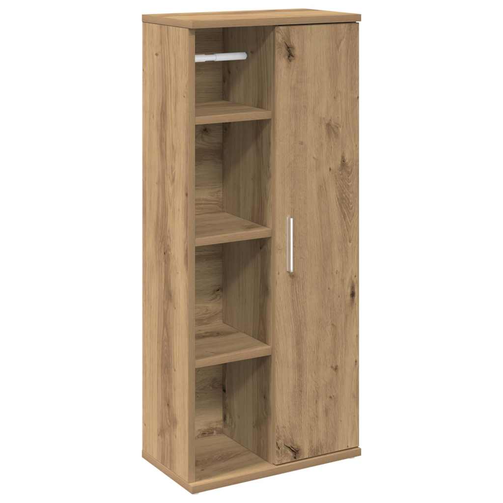 Badezimmerschrank mit Rollenhalter Artisan-Eiche 39x22x90 cm