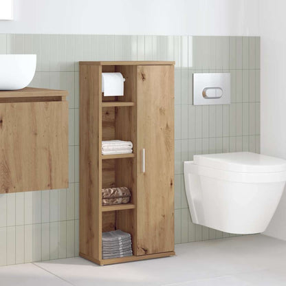 Badezimmerschrank mit Rollenhalter Artisan-Eiche 39x22x90 cm