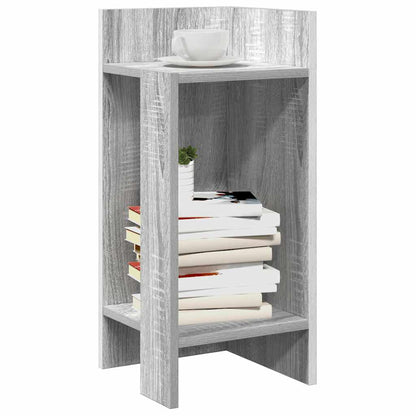 Beistelltische 2 Stk. mit Ablage Grau Sonoma 25,5x27x60 cm