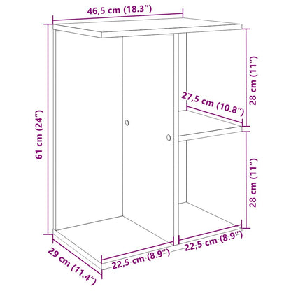 Nachttische 2 Stk. Betongrau 46,5x29x61 cm Holzwerkstoff