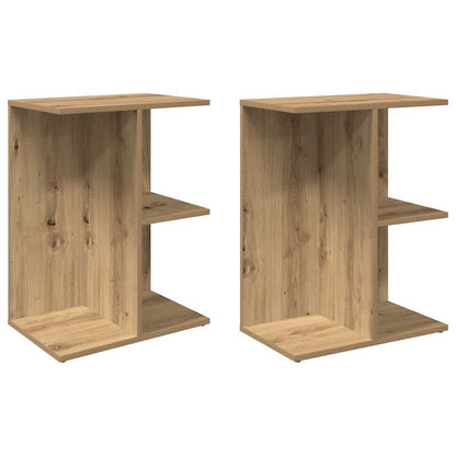 Nachttische 2 Stk. Artisan-Eiche 46,5x29x61 cm Holzwerkstoff