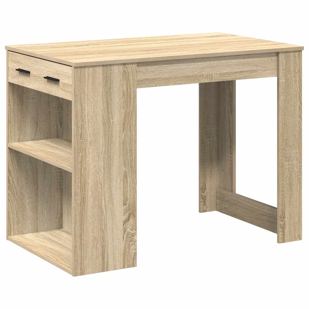 Schreibtisch mit Schubladen Ablage Sonoma-Eiche 102x62x77,5 cm