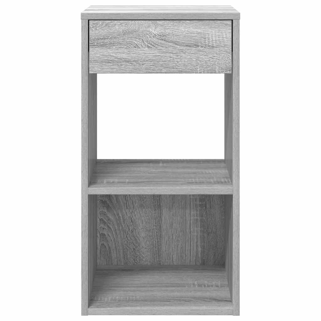 Nachttische mit Schublade 2 Stk. Grau Sonoma 35x34x66,5 cm