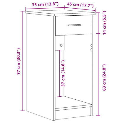 Computerschrank mit Schublade Sonoma-Eiche 35x45x77 cm