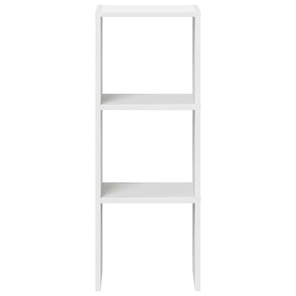 Bücherregal Stapelbar Weiß 30x30x80 cm Holzwerkstoff