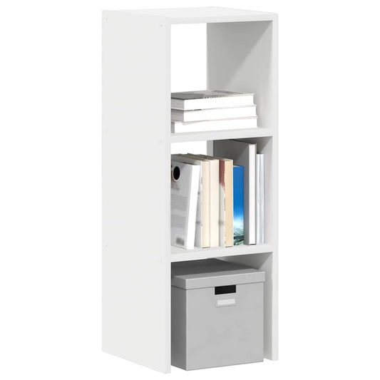 Bücherregal Stapelbar Weiß 30x30x80 cm Holzwerkstoff