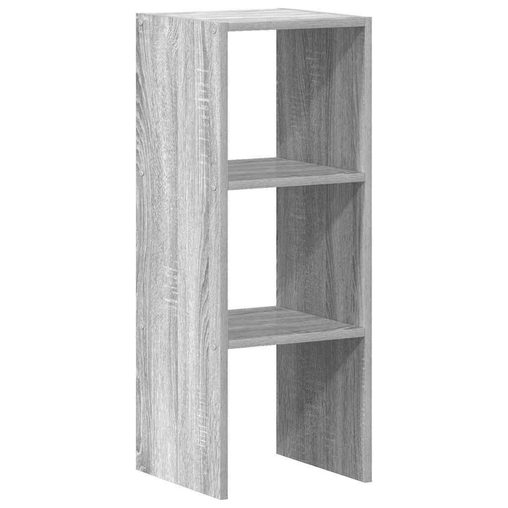 Bücherregal Stapelbar Grau Sonoma 30x30x80 cm Holzwerkstoff