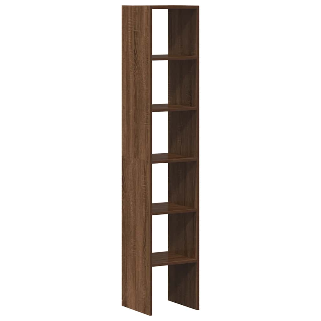 Bücherregale 2 Stk. Stapelbar Braun Eichen-Optik 30x30x80 cm