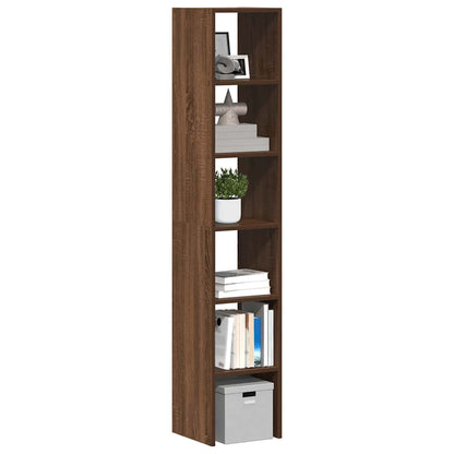 Bücherregale 2 Stk. Stapelbar Braun Eichen-Optik 30x30x80 cm