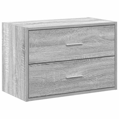 Schrank mit 2 Schubladen Grau Sonoma 60x31x40 cm Holzwerkstoff