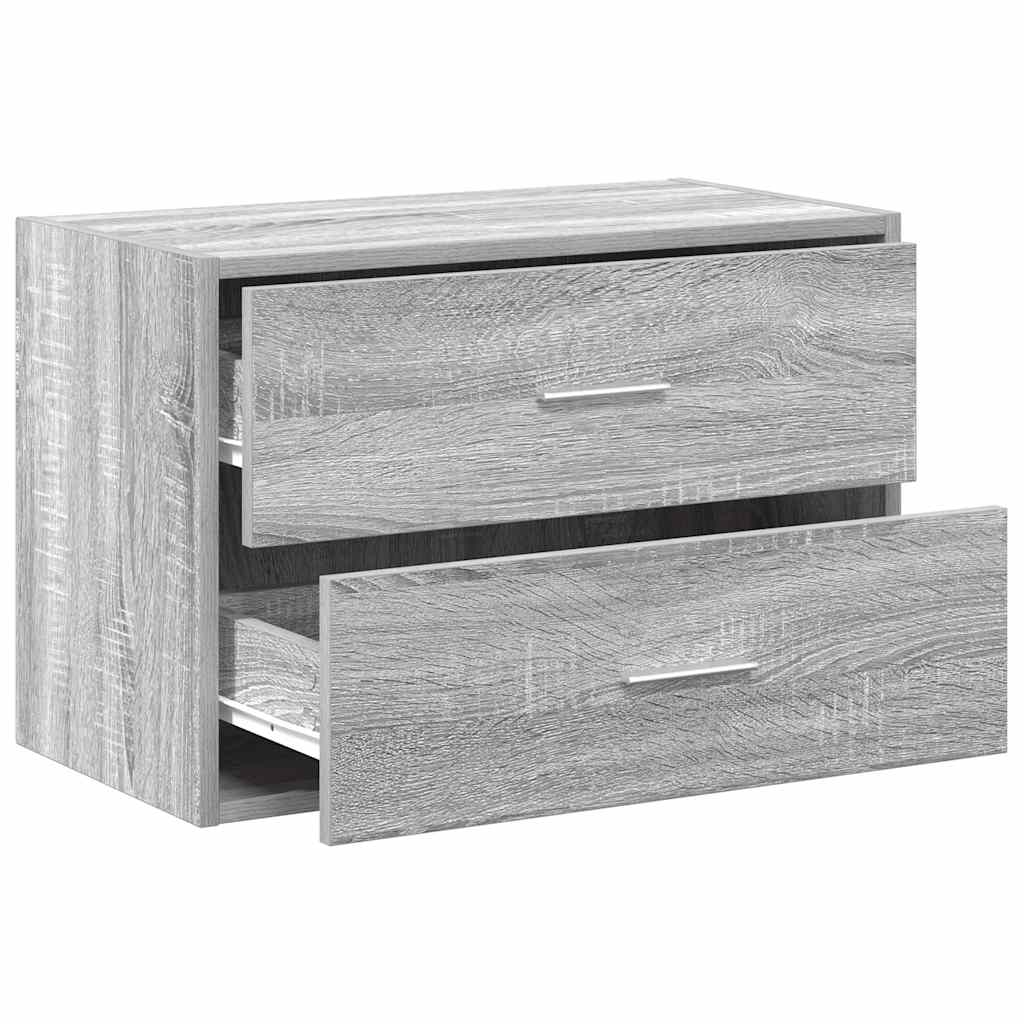 Schrank mit 2 Schubladen Grau Sonoma 60x31x40 cm Holzwerkstoff