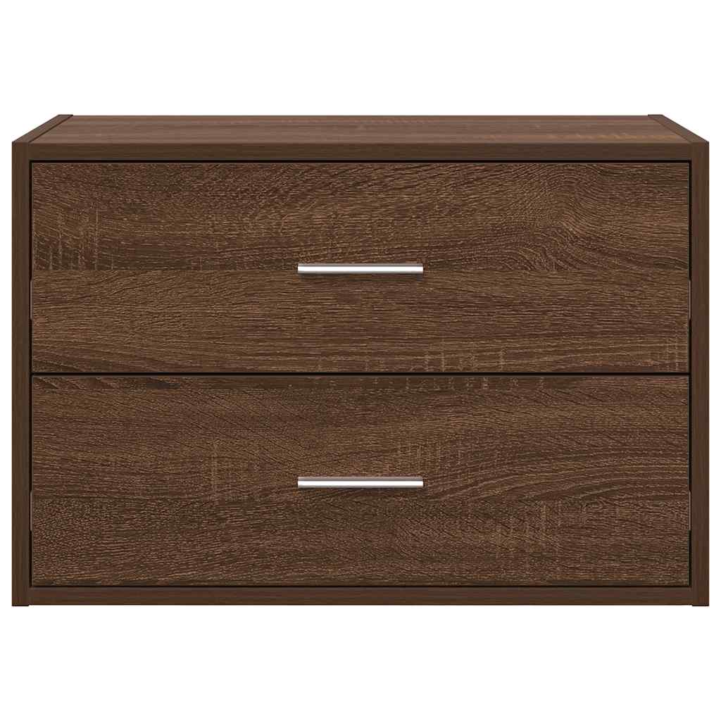 Schrank mit 2 Schubladen Braun Eichen-Optik 60x31x40 cm