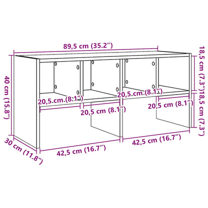 Schuhregal Stapelbar Weiß 89,5x30x40 cm