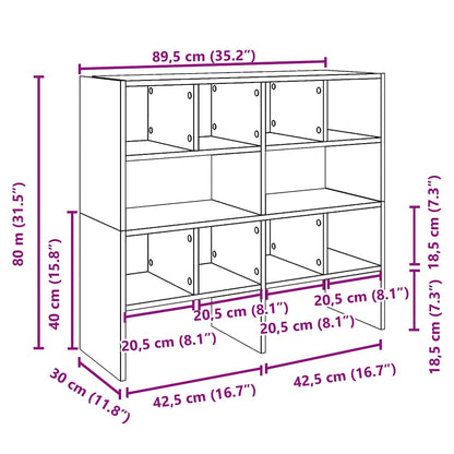 Schuhregale 2 Stk. Stapelbar Sonoma-Eiche 89,5x30x40 cm