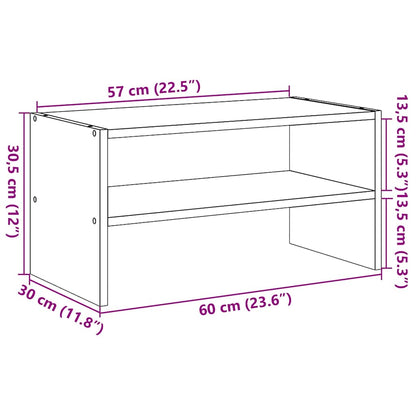 Schuhregal Stapelbar Sonoma-Eiche 60x30x30,5 cm