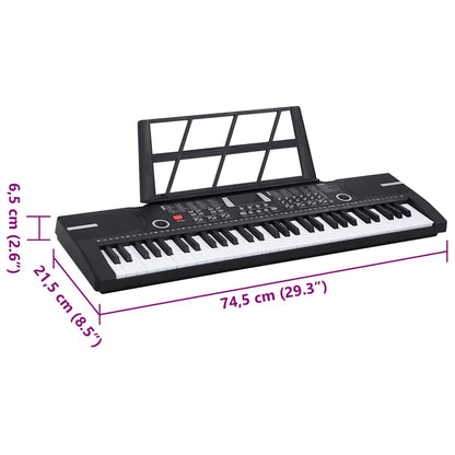 61 Tasten Klavier Elektrisches Keyboard mit Notenständer Kinder