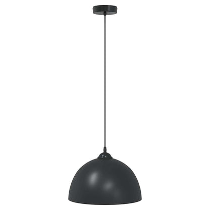 Pendelleuchten 2 Stk. Höhenverstellbar E27 Schwarz Ø30cm Metall