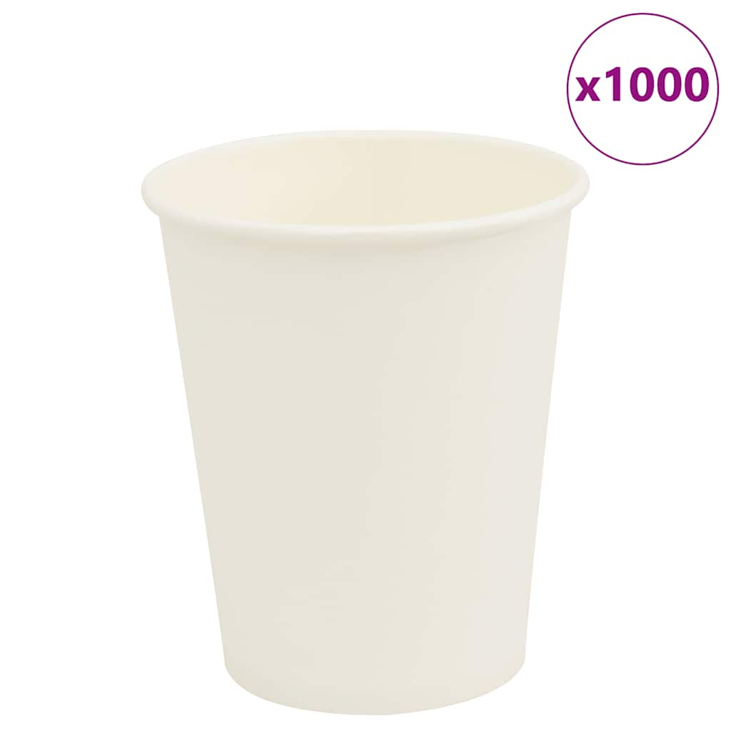 Pappbecher 1000 Stk. 8oz 200ml Weiß