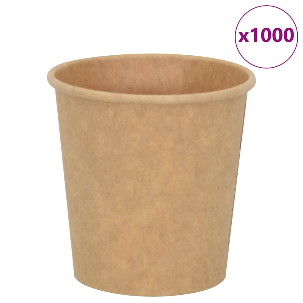 Pappbecher 1000 Stk. 4oz 100ml Braun