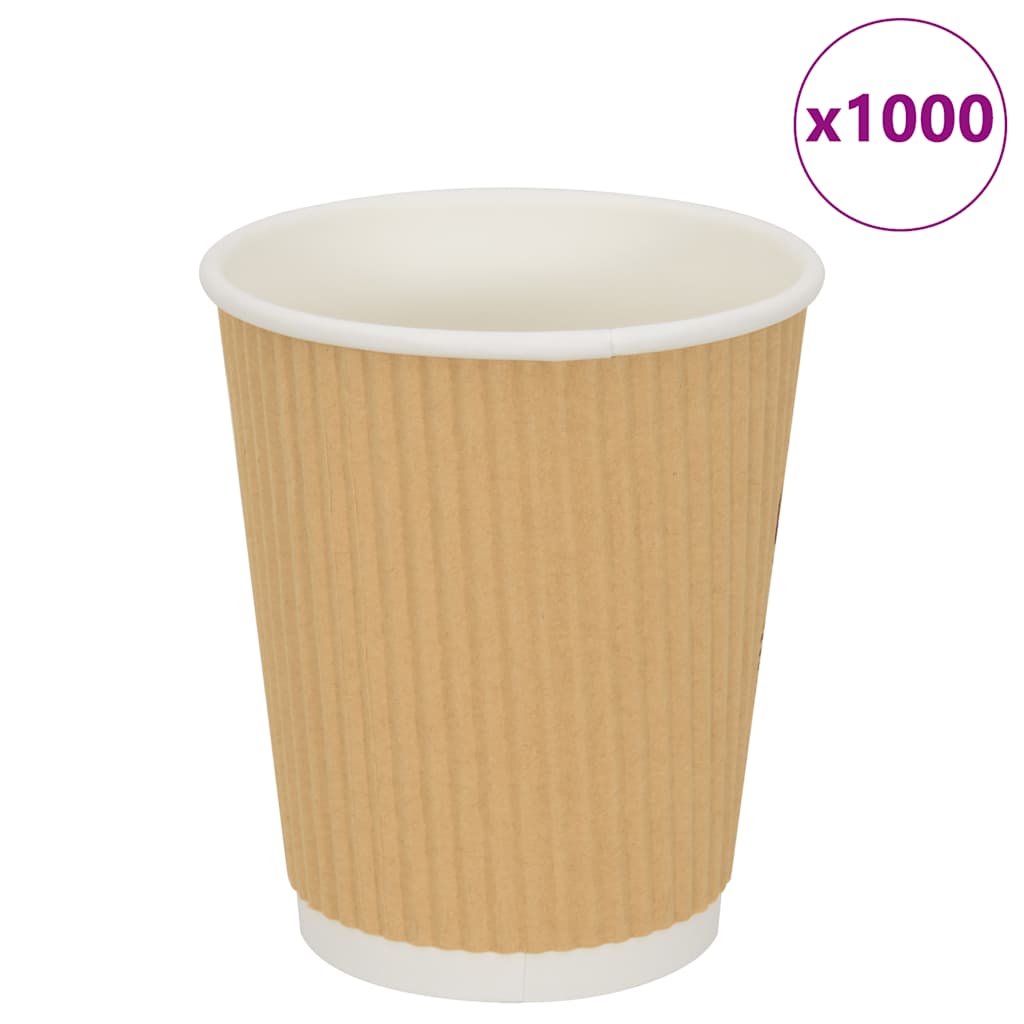 Pappbecher 500 Stk. 8oz 200ml Braun