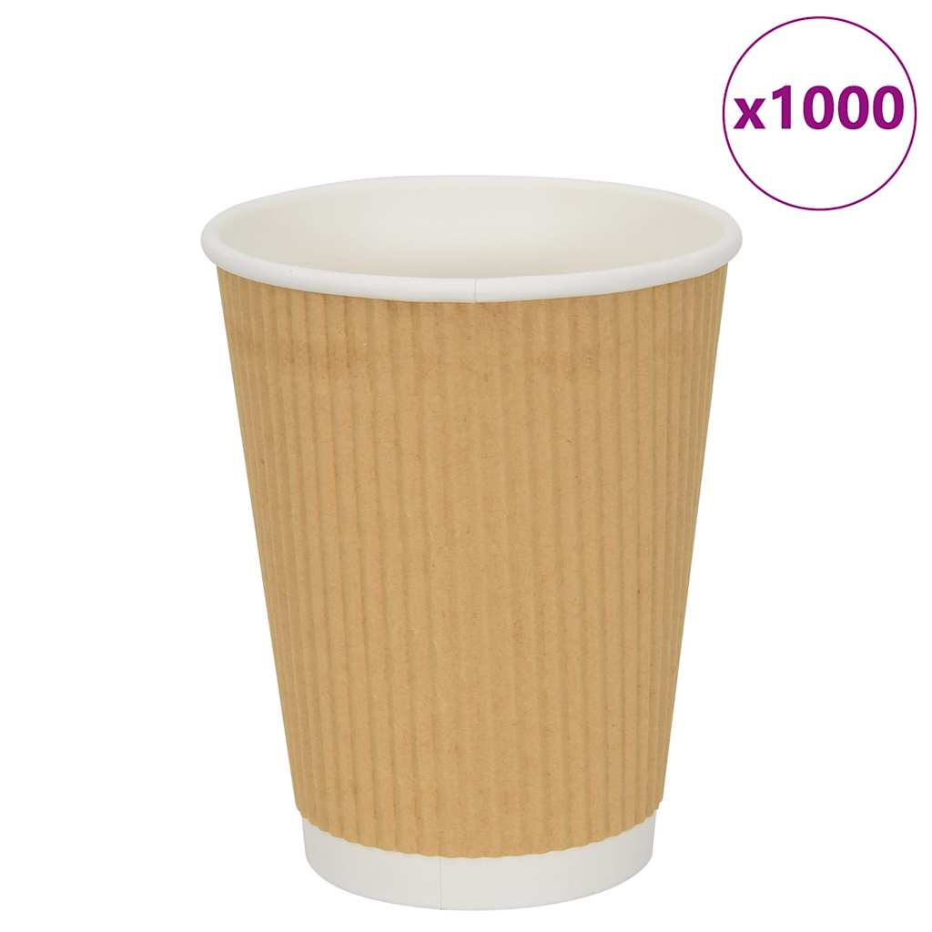 Pappbecher 500 Stk. 12oz 300ml Braun