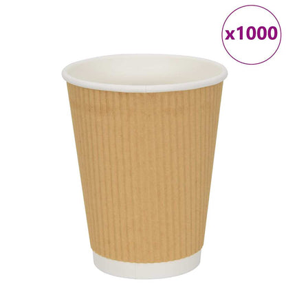 Pappbecher 500 Stk. 12oz 300ml Braun