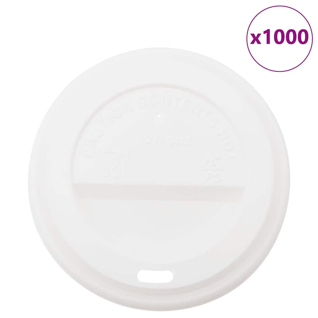 Deckel für Pappbecher Ø90 mm 12oz 16oz 1000Stk. Weiß Kunststoff